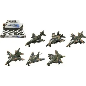 Teddies Letadlo/stíhačka vojenská kov/plast 9 cm