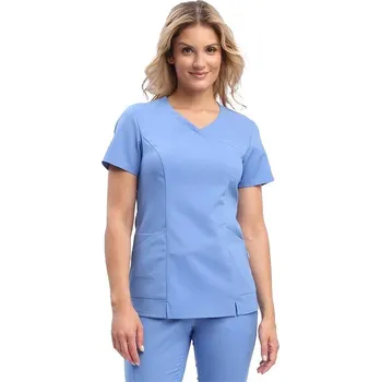 Zdravotnický oděv Dámská halena, vypasovaná, Elegant stretch, modrá, XS