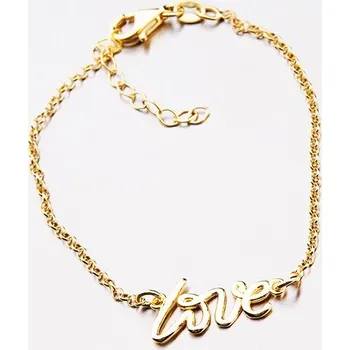 Náramek Dámský náramek stříbro 925 nápisem love B1403075-0019-SLX délka 20 cm