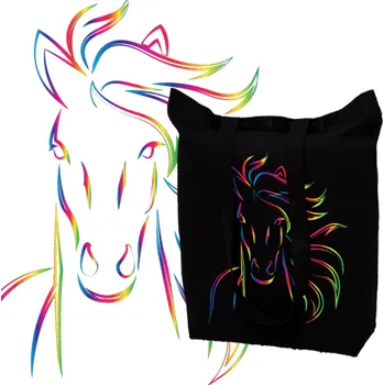 Bavlněné tašky s potiskem DUHOVÝ KŮŇ - 15.0028