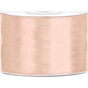 Stuha Světle broskvová saténová stuha 50 mm