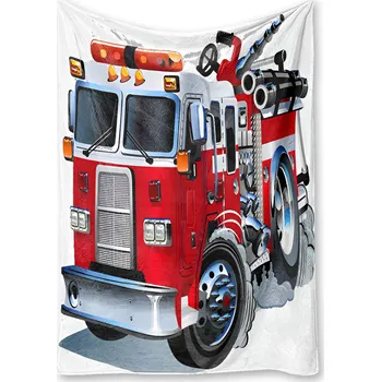 deka Excellent Mikroplyšová hřejivá deka 150x200 cm - Hasičské auto