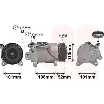 Kompresor klimatizace Kompresor, klimatizace VAN WEZEL 0600K567