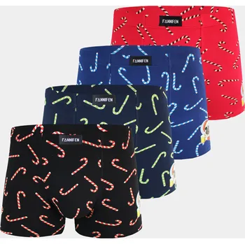 Boxerky FANNIFEN Panské bavlněné boxerky CANDY G595 4ks v balení Velikost: XL