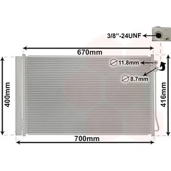 Výparník klimatizace Kondenzátor, klimatizace VAN WEZEL 30015710