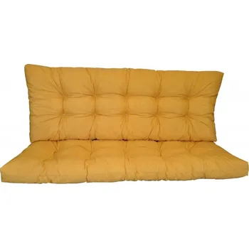 Polstr na zahradní houpačku 130 cm - látka žlutý melír