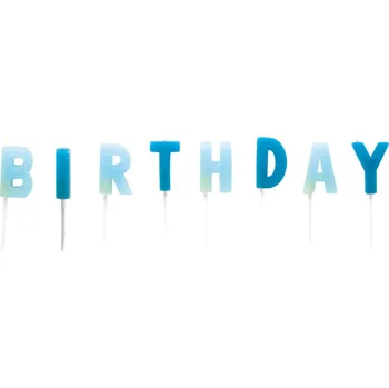 Dortová svíčka Svíčky Birthday - modré