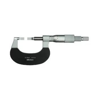 MITUTOYO Třmenový mikrometr 175-200 mm s úzkými měřícími plochami a neotáčivým vřetenem typ A, 122-108