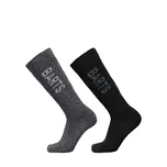 Ponožky Barts BASIC SKISOCK 2 PACK Anthracite & Black velikost 43-46