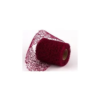 Stuha Stuha pavučina crude 10cm - bordo - 4,6m