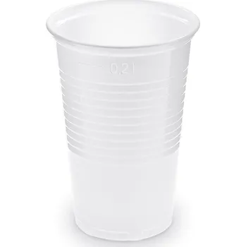 Jednorázové nádobí KELÍMEK BÍLÝ 0,2 L,PP,PR.70MM,100KS