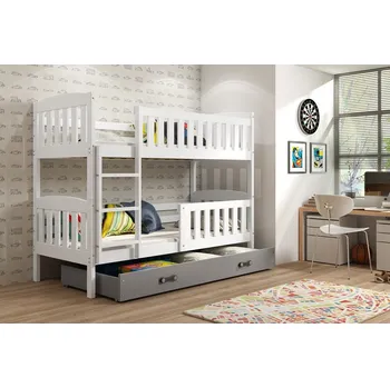 Dětská postel Patrová postel Kuba bílá/grafit