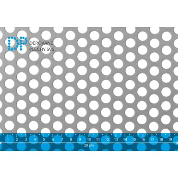 Plech Děrovaný plech Rv 10-15 hliník, 2x1000x2000 mm