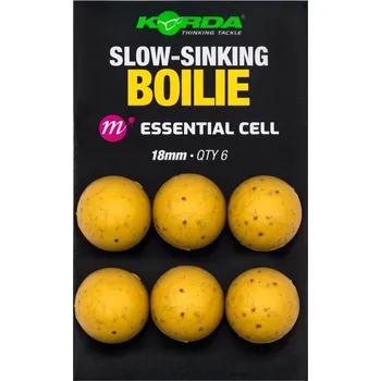 Korda Plastic Wafter Slow-Sinking Boilie Essential Cell - 18 mm 6 ks