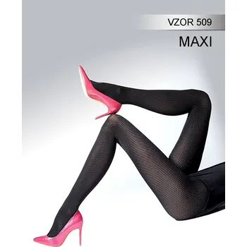 Dámské punčochy Dámské MAXI vzorované punčocháče vzor 509 černá MY BEST NOA Varianta: černá, vel. 5