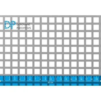 Plech Děrovaný plech Qg 10-14 ocel, 2x1500x3000 mm
