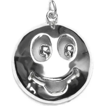 Přívěsek Stříbrný přívěsek veselý smajlík - P390 (Stříbrný veselý smajlík)
