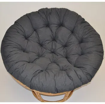 Polstr deluxe na křeslo papasan 100 cm - látka tmavě šedý melír