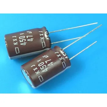 Kondenzátor 47uF/450V - 105°C Nippon KXJ kondenzátor elektrolytický low ESR, long life, high ripple current, pen type