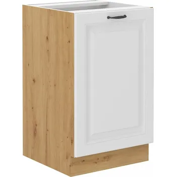 Kuchyňská skříňka Kuchyňská dolní skříňka STIPE 60 D 1F BB, Bílá/Dub artisan