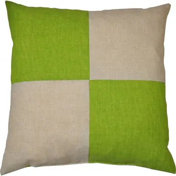 Veselý polštářek - béžová/světle zelená