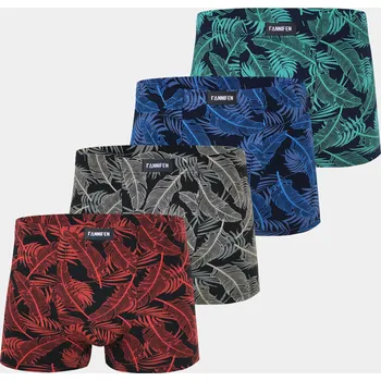 Pánské spodní prádlo FANNIFEN Pánské bavlněné boxerky G5119 - 4 ks v balení Velikost: M