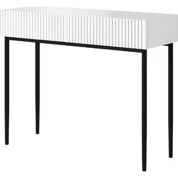 Toaletní stolek Toaletní stolek Nicole, bílá matná / černé nohy