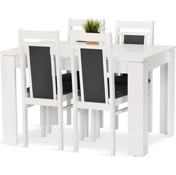 Jídelní stůl Jídelní set Akord 4 bílá/zelená