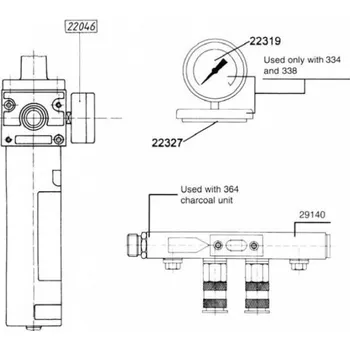 SATA Manometr 0 - 10 bar, 50 mm, pro SATA filtr - SATA 22046