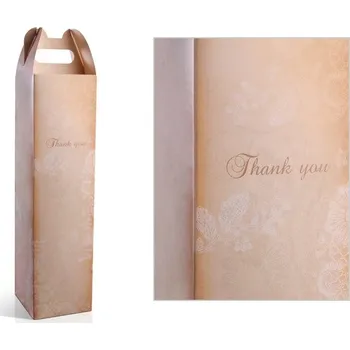 Dárková krabička Dekorativní krabička na láhev, zlatavá - 10 ks