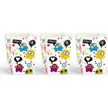 Party dekorace Krabičky na popcorn Monsters