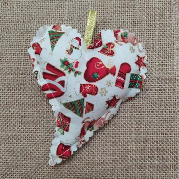 Vánoční dekorace Vánoční vonné srdíčko šikmé 03
