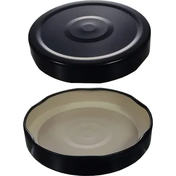 Víčko na zavařovací sklenici Víčko T.O. 82 Deep Steril Klik - černá I