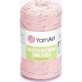 Galanterie YarnArt Twisted Macrame Lurex 3 mm 767 - růžová