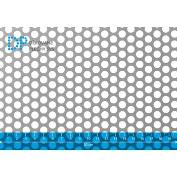 Plech Děrovaný plech Rv 8-11 ocel, 1.5x1000x2000 mm