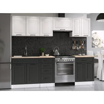 Kuchyňská linka Kuchyňská linka Ilona 240/180 bílá/grafit MAT