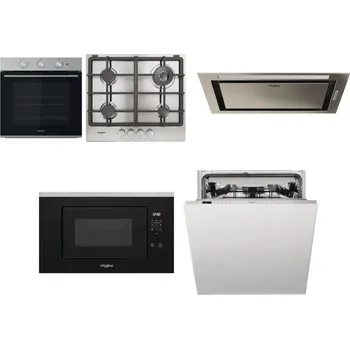 Set domácích spotřebičů WHIRLPOOL OMK38HU0X + WHIRLPOOL TGML 661 IX R + WHIRLPOOL WCT3 64 FLB X + WHIRLPOOL WMF200G + WHIRLPOOL WIC 3C33 PFE