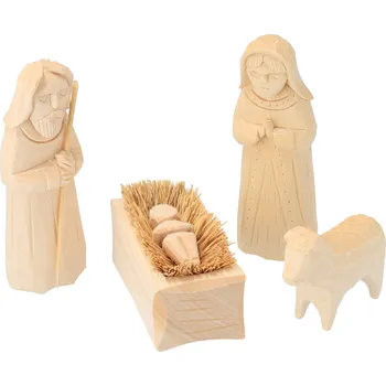 Betlém ČistéDřevo Ručně vyřezávané figurky do betlému velké 4 ks