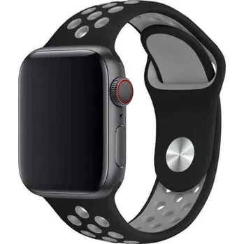 Příslušenství k chytrým hodinkám Sportovní silikonový řemínek pro chytré hodinky Apple Watch 45 mm (9.série) - šedý