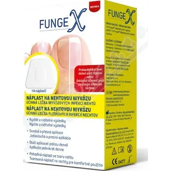 Lék na kožní problémy, vlasy a nehty FungeX náplast na nehtovou mykózu 14ks