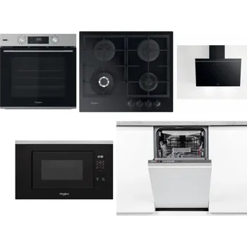 Set domácích spotřebičů WHIRLPOOL OMSK58RU1SX + WHIRLPOOL GOFL 629/NB1 + WHIRLPOOL AKR 62F LT K + WHIRLPOOL WMF200G + WHIRLPOOL WSIO 3O34 PFE X