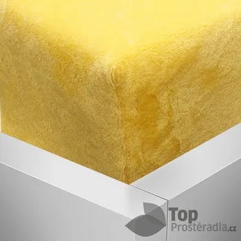 Prostěradlo OBOUSTRANNÉ Mikroplyšové prostěradlo DELUXE 180x200 - Žlutá