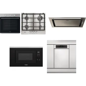 Set domácích spotřebičů WHIRLPOOL OMK38HU0X + WHIRLPOOL TGML 661 IX R + WHIRLPOOL WCT3 64 FLB X + WHIRLPOOL WMF200G + WHIRLPOOL WSBO 3O34 PF X