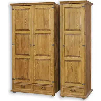 Komoda ARTEN (NANO Systems s.r.o.) Rustikální skříň POPRAD SZY103 (typ II oddělená) - borovice (světlý vosk)