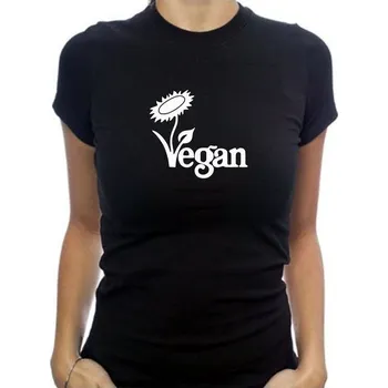 dámské tričko VEGAN-Logo Černá M