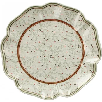 Talíř/tác na cukroví 31 cm Connubio BRANDANI (barva - porcelán, šedá/bílá)