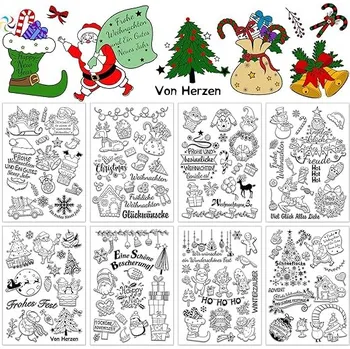 Dětské razítko DPKOW Vánoční silikonové razítka - 126ks Vánoce