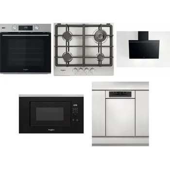 Set domácích spotřebičů WHIRLPOOL OMSK58RU1SX + WHIRLPOOL TGML 661 IX R + WHIRLPOOL AKR 62F LT K + WHIRLPOOL WMF200G + WHIRLPOOL WSBO 3O34 PF X