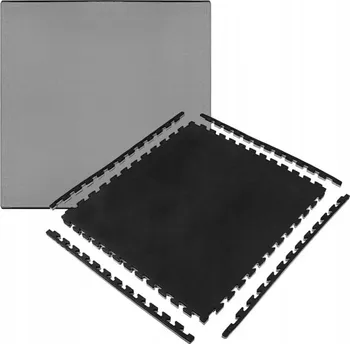 podložka na cvičení Springos Tatami pěnová podložka 100 x 100 x 3 cm černá/šedá