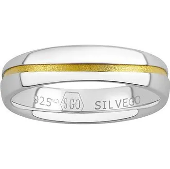 Prsten Snubní stříbrný prsten Sunny pozlacený žlutým zlatem velikost obvod 54 mm SHG8709RMGP-obvod 54 mm